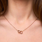 Personalized Double Heart Necklace