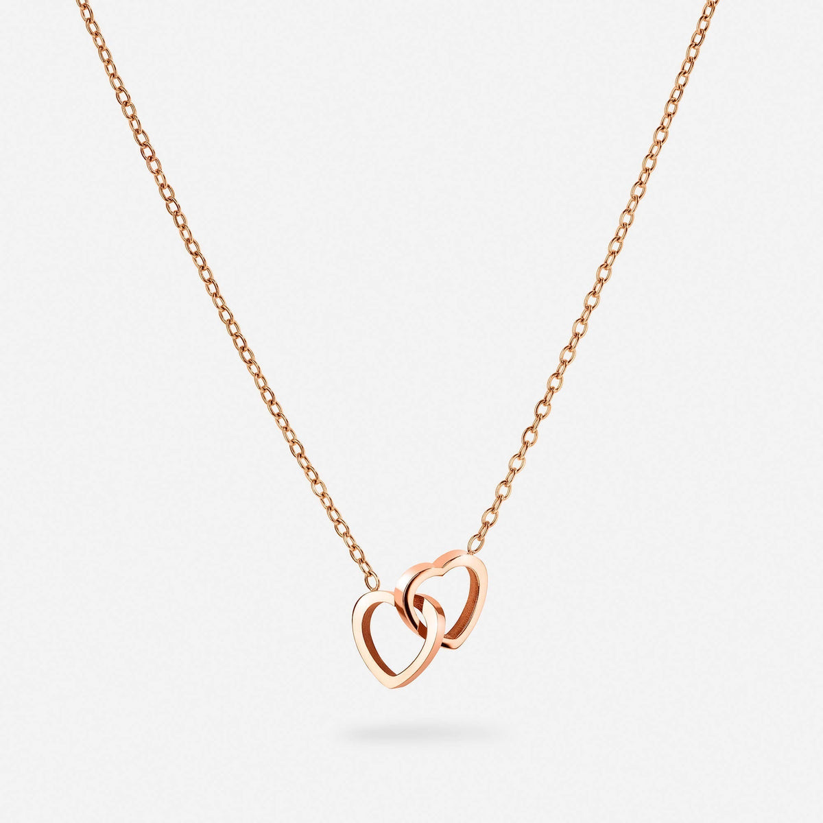 Personalized Double Heart Necklace