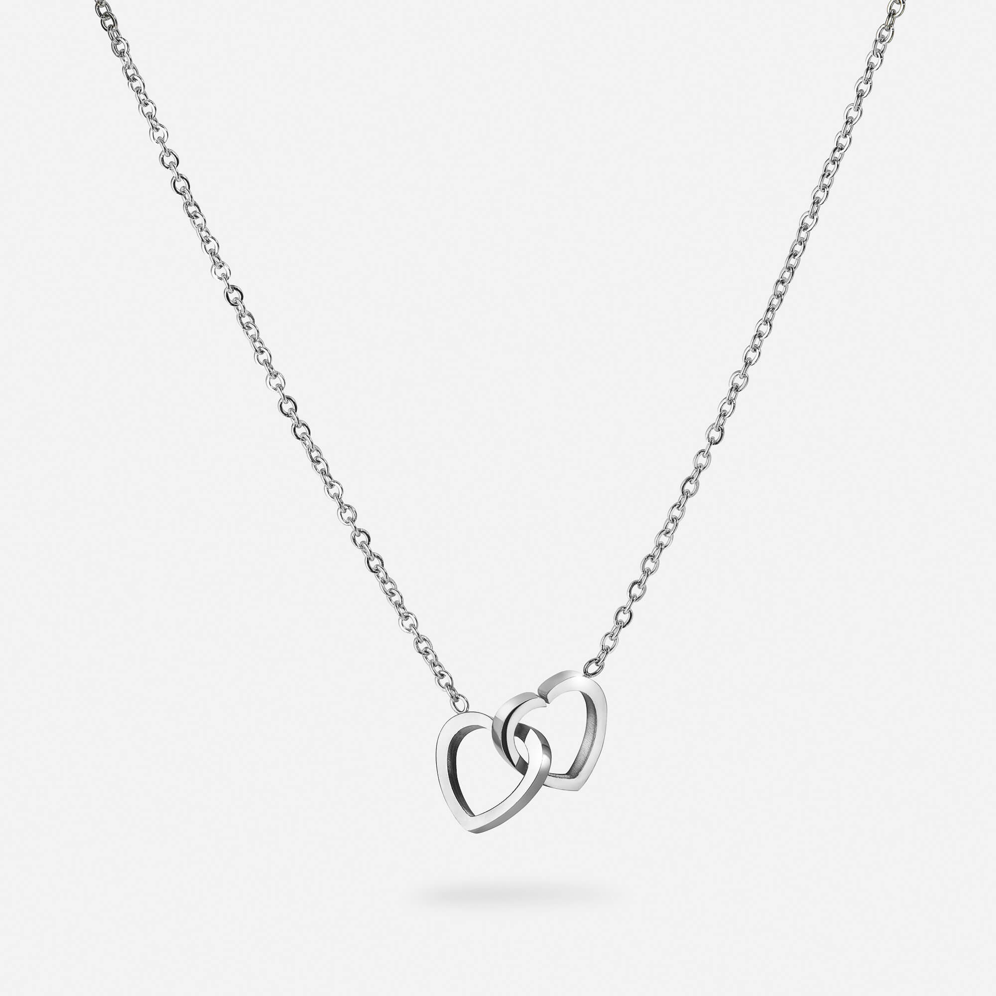 Personalized Double Heart Necklace