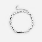 Personalized Bar Bracelet with Crystals