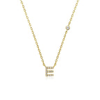 Letter Necklace with Stone
