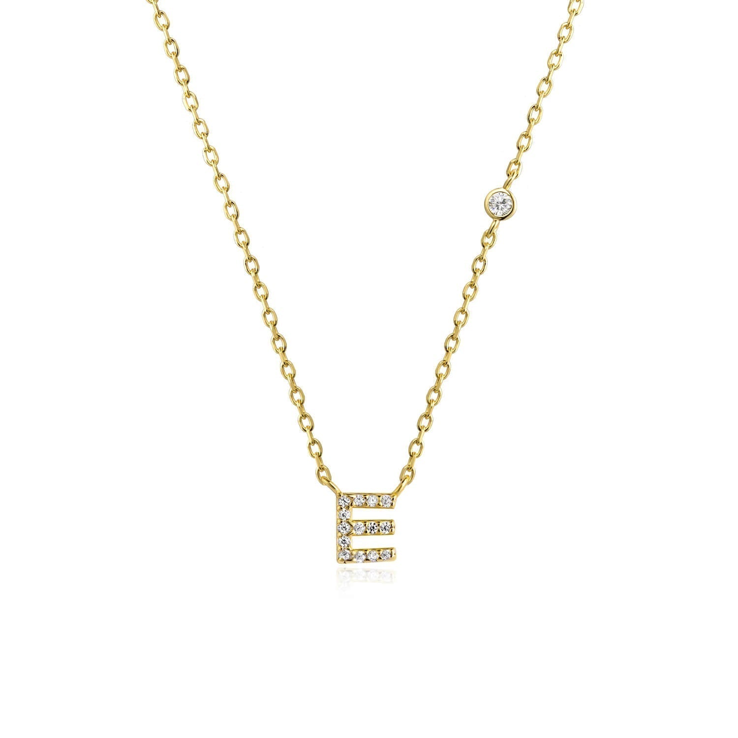 Letter Necklace with Stone