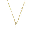Letter Necklace with Stone