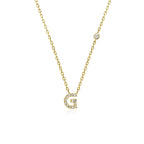 Letter Necklace with Stone