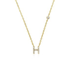 Letter Necklace with Stone