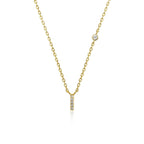 Letter Necklace with Stone