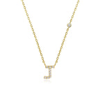 Letter Necklace with Stone
