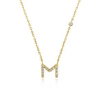 Letter Necklace with Stone