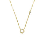 Letter Necklace with Stone