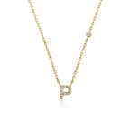 Letter Necklace with Stone