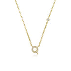 Letter Necklace with Stone