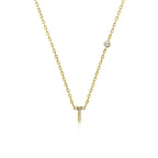 Letter Necklace with Stone