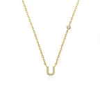 Letter Necklace with Stone