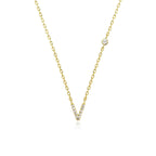 Letter Necklace with Stone
