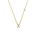 Letter Necklace with Stone