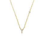 Letter Necklace with Stone