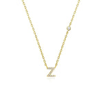 Letter Necklace with Stone