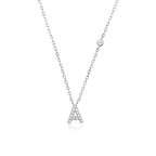 Letter Necklace with Stone