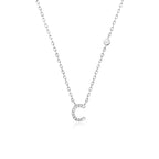 Letter Necklace with Stone