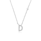 Letter Necklace with Stone