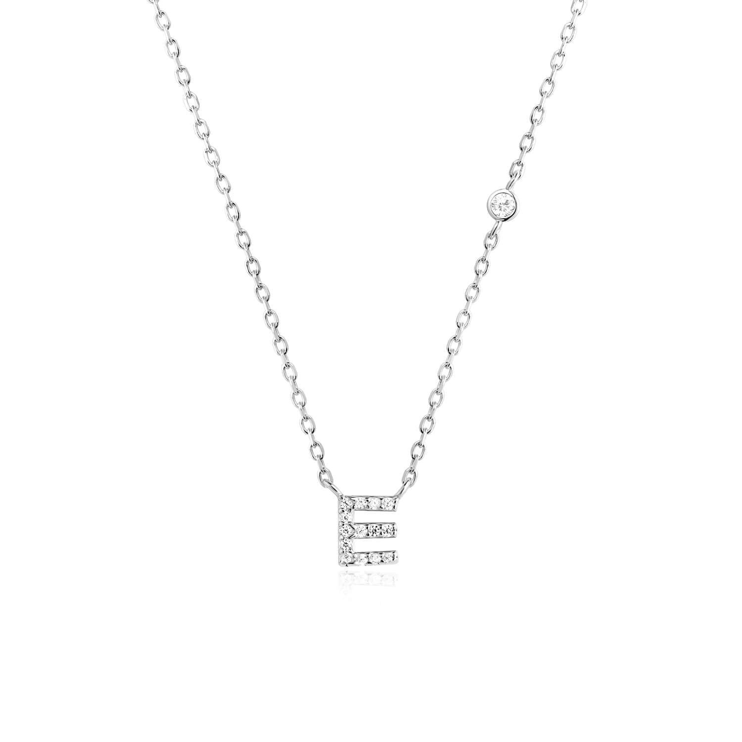 Letter Necklace with Stone