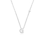 Letter Necklace with Stone