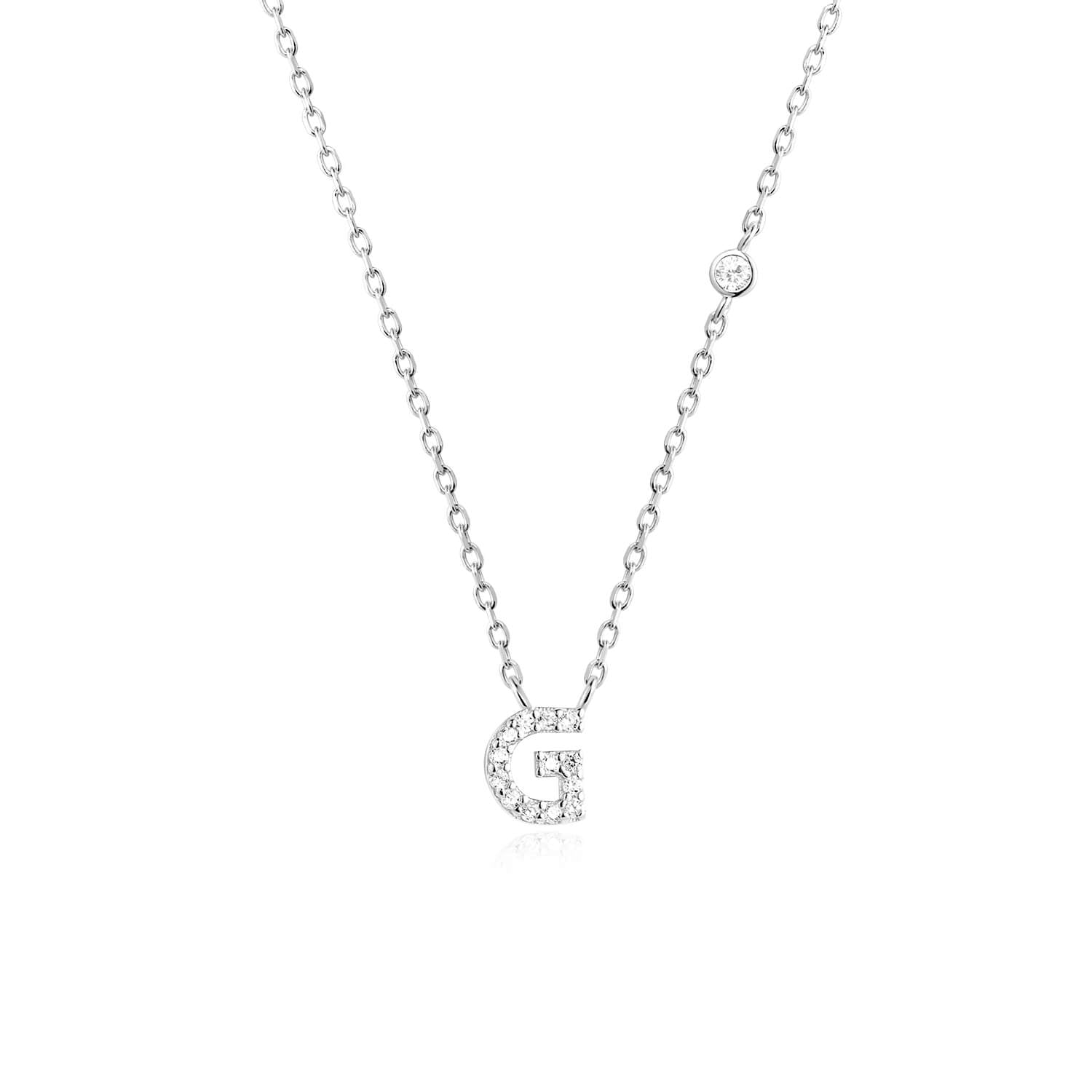 Letter Necklace with Stone