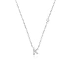 Letter Necklace with Stone