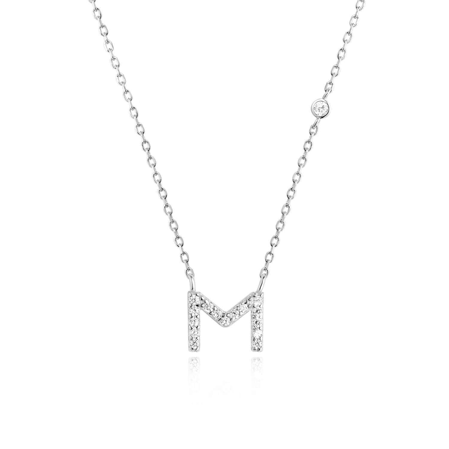 Letter Necklace with Stone