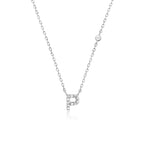 Letter Necklace with Stone