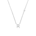 Letter Necklace with Stone