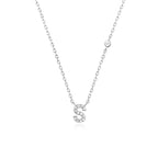 Letter Necklace with Stone