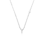 Letter Necklace with Stone