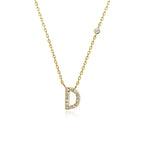 Letter Necklace with Stone