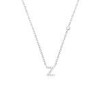 Letter Necklace with Stone